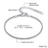 2/3/4/5mm Men's Stainless Steel Twisted Rope Chain Bracelets,Hip Hop Punk Adjustable Gold Color Chain Wristband Gift