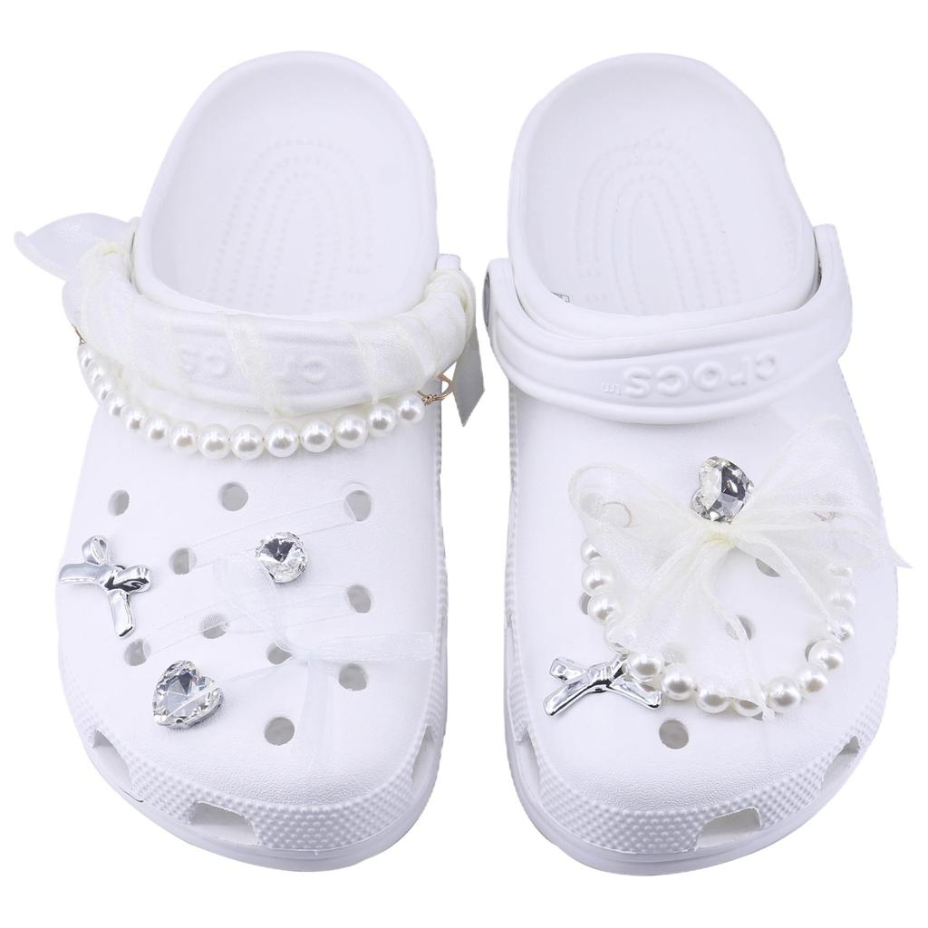 Crocs Classic clog SDS EVA cute and playful simple fashion comfortable casual classic hole shoes for men and women white