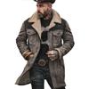 Men's 2026 Autumn/Winter Suede Patchwork Jacket with Multi-Pocket Zipper