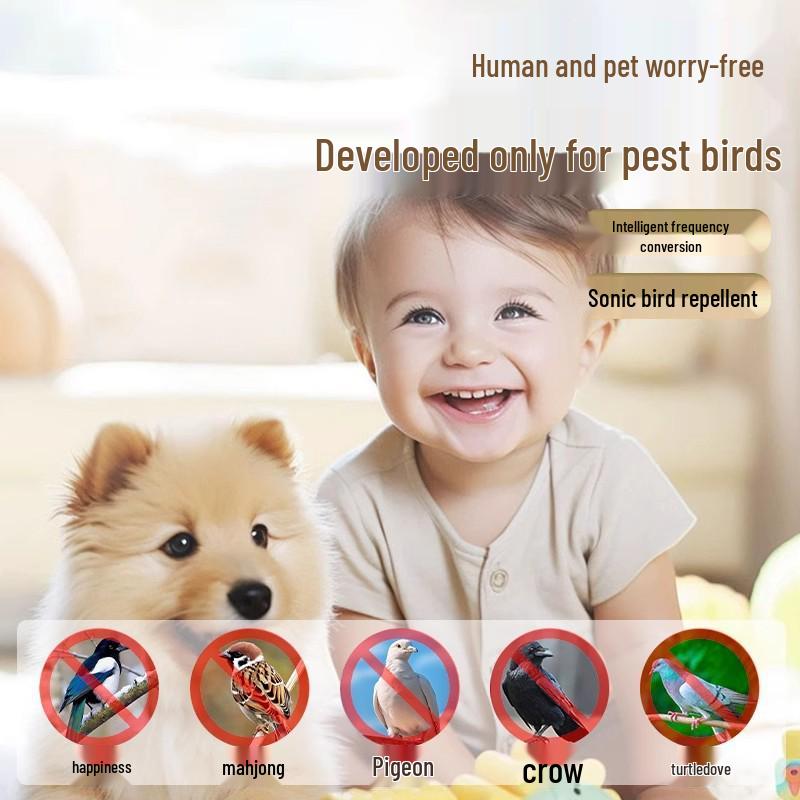 Repelent ultrasonic automat pentru păsări: Dispozitiv de Îndepărtare a Păsărilor de Balcon de Înaltă Eficiență