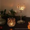 Nordic Glass Flower Candle Holder – Elegant, Lightweight, High-Footed Romantic Table Decoration.