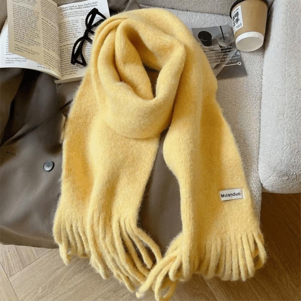 Soft Cashmere Scarf Solid Color Shawl Wrap New Winter Wool Scarf  Women