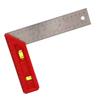 Accurate Woodworking Square, Scale Carpentry Measuring Marking Ruler Stainless Steel with Level Bubble for Marking for Carpenter(7 9in)