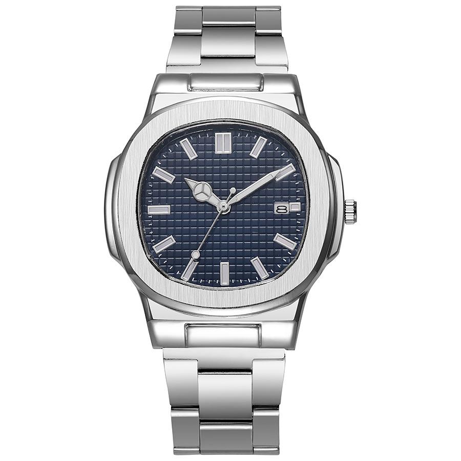 Square Sports Calendar Steel Strap Watch Men'S Quartz Watch Supply