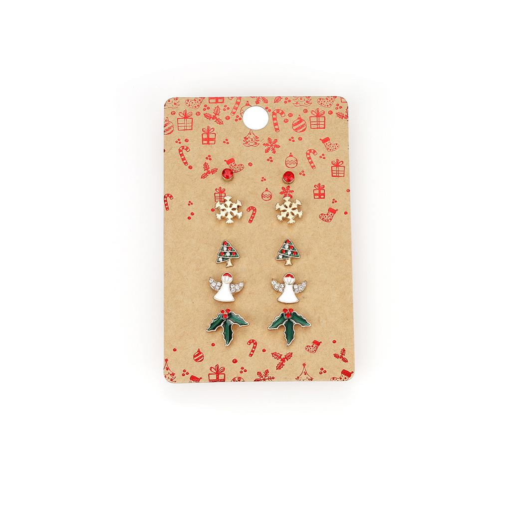 European and American cute cartoon Christmas earrings, autumn and winter Christmas gifts Santa snowman earrings