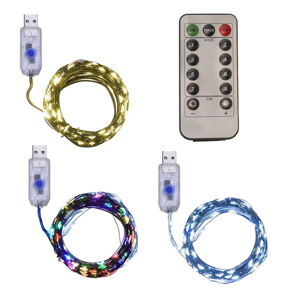 USB LED String Lights Fairy String Lights 8-Mode LED String Lights for Christmas Wedding Party Home Holiday Decoration