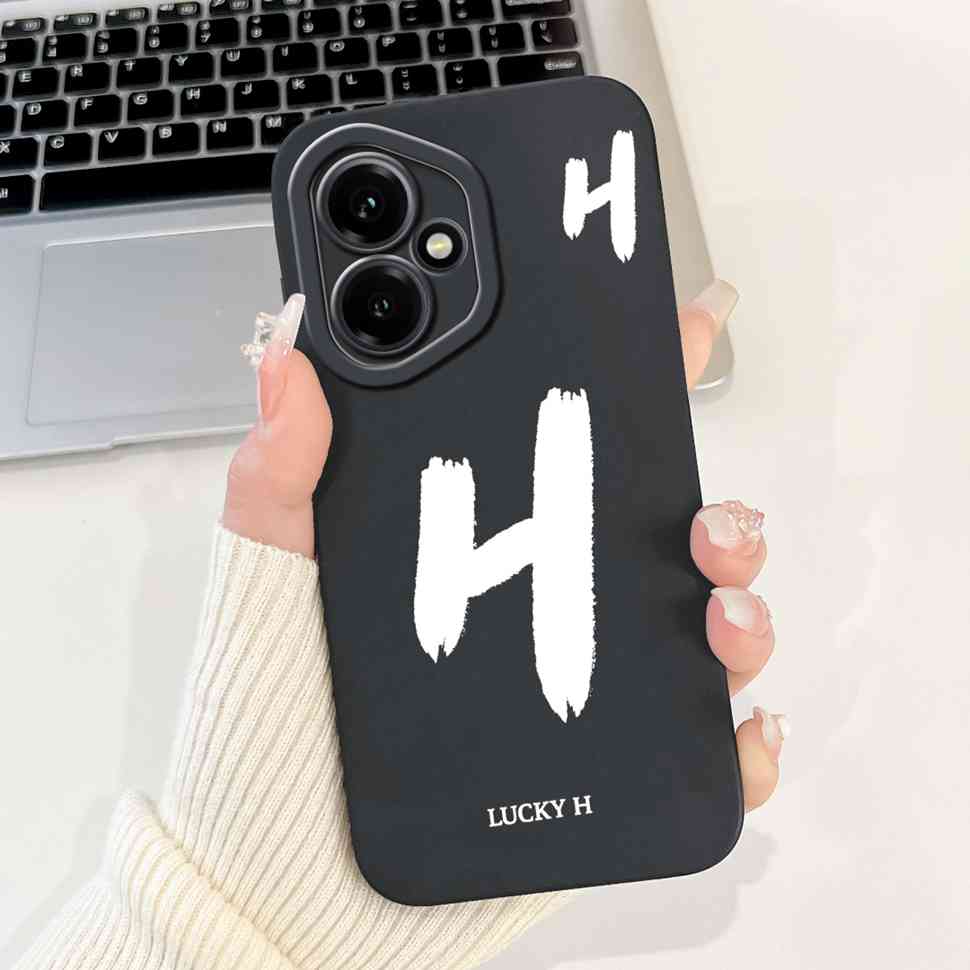 For Honor 400 5G 6.55" Case Fashion Lucky Letters A-Z Soft Silicone Cover For Huawei Honor400 5G DNY-NX9 Phone Shell Bumper