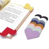 Heart Shaped PU Leather Bookmark Colorful Double Sided Tablet Gift for Book Lovers Readers and Diary Lovers