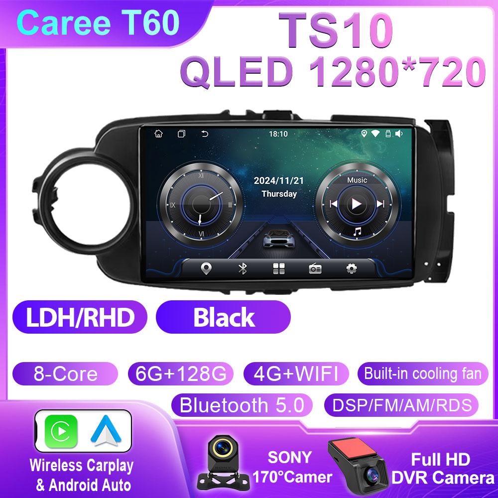 Android 14 Car Radio Carplay For Toyota Yaris 2012 2013 2014 2015 2016 2017 GPS Navigation Multimedia Player Stereo WIFI No 2din