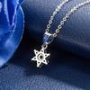 Damski naszyjnik z cyrkoniami w kształcie płatka śniegu - Hipoalergiczny, Nieblaknący Krótki Wisiorek na obojczyk