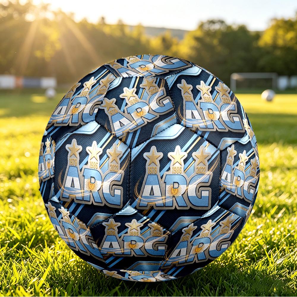 Argentina Football Printed Size 5 Soccer Ball Wear Resistant Standard Adult Training Football Fan Gift for Indoor Outdoor Match Sports