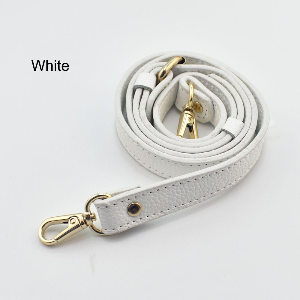 

120cm Long Genuine Leather Bag Strap with Metal Buckle Adjustable Women Purse Straps Replacement Shoulder Belt Handbag Accessory белый