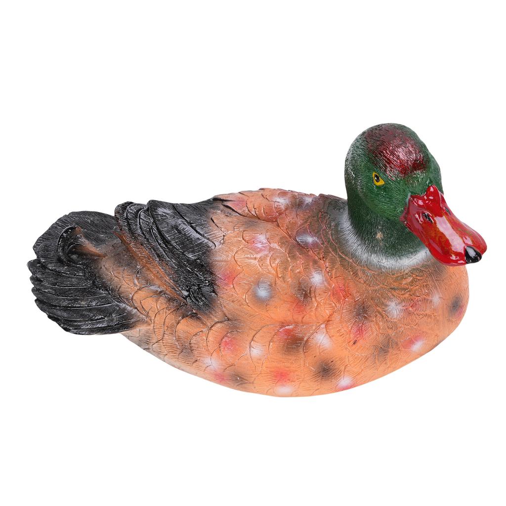 Schwimmende Harz-Entenfigur Bunt Lebensecht Exquisite Harz Schwimmende Entenstatue für Teich