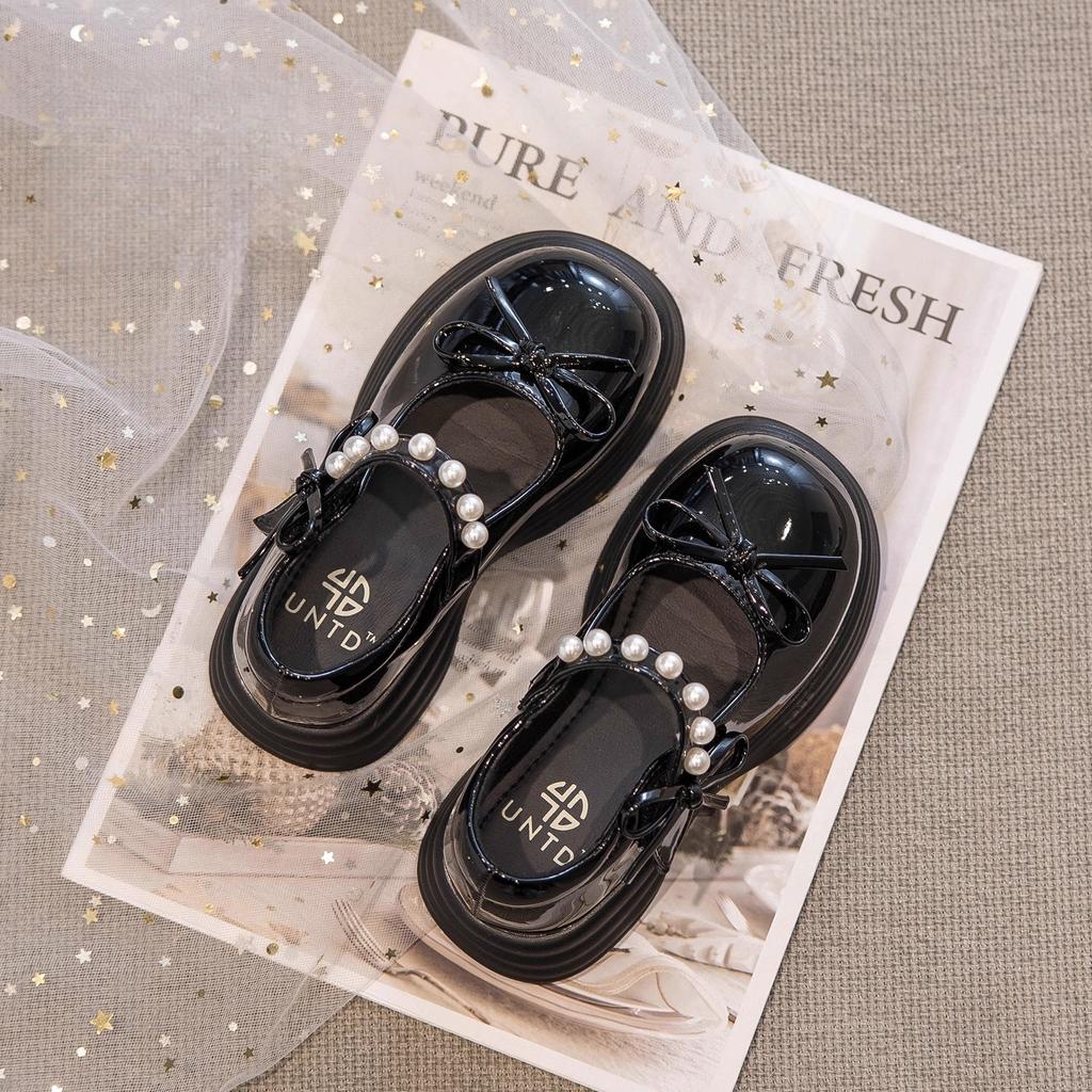 6-15 Years Old Girls Princess Shoes Children's Leather Shoes Soft Sole Loafers Girls Fashion Single Shoes High-end Performance Shoes