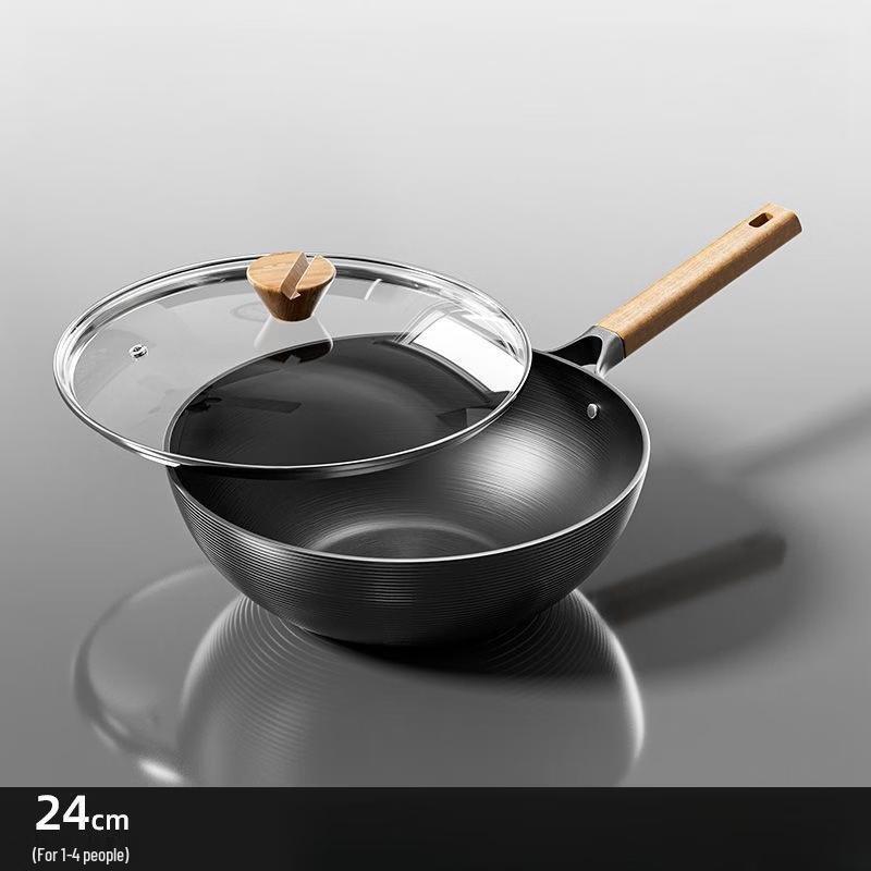 ZISIZ Non-stick Flat-Bottom Stir-Fry Wok