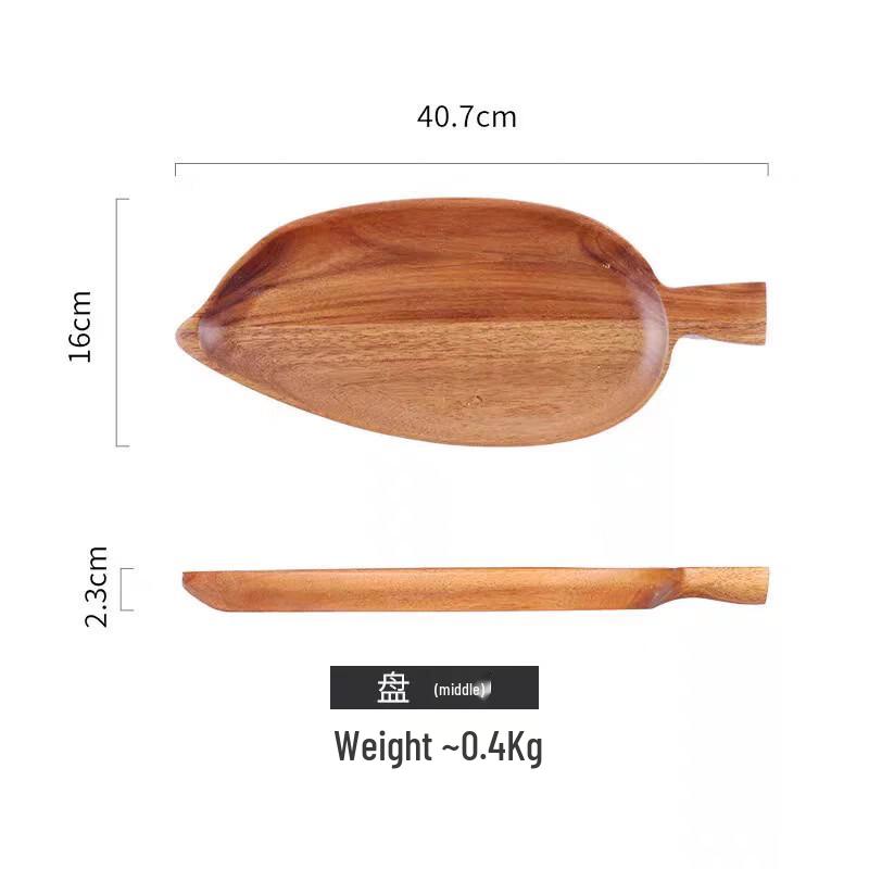 OLOEY Leaf-Shaped Bone Porcelain Tea Tray