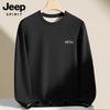 JEEP SPIRIT Men's Winter Fleece-Lined Round Neck Sweater