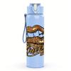 1PC Gold Metallic Lips Graphic,750ml Color Plastic Sports Water Bottle,Leakproof Flip Straw Lid,Suitable for Sports Office Home Use