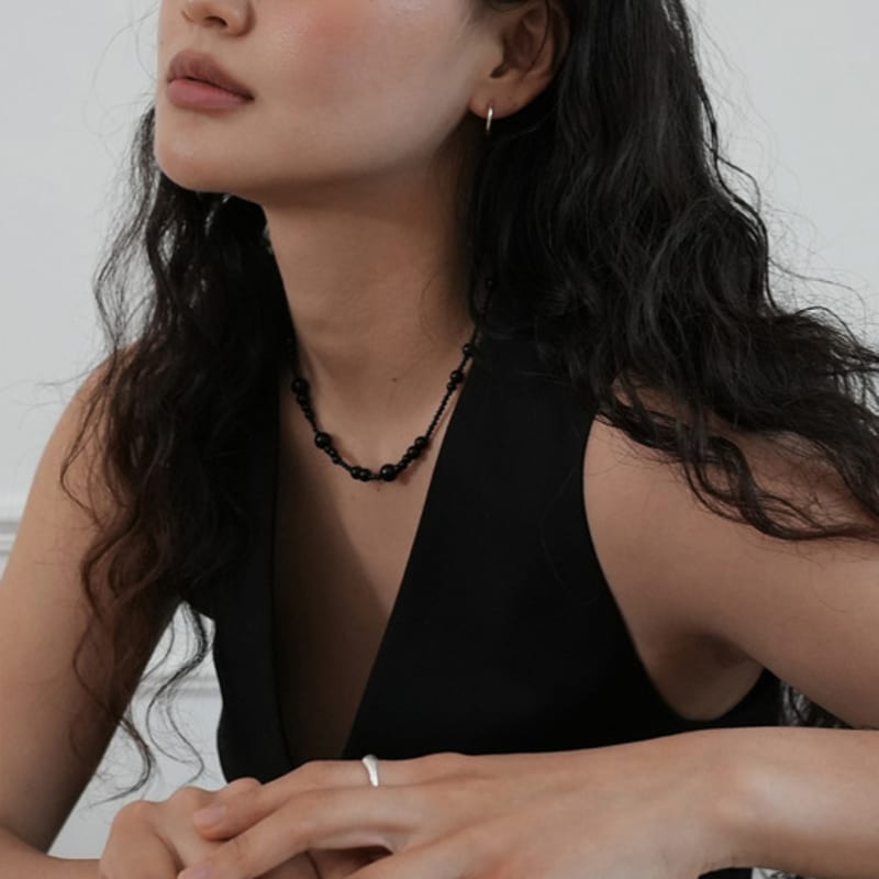 

amenudo [925 Silver] #AN32 Black