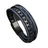 Multilayer Magnetic Buckle Handmade Leather Bracelet - Versatile Couples' Accessory for Men