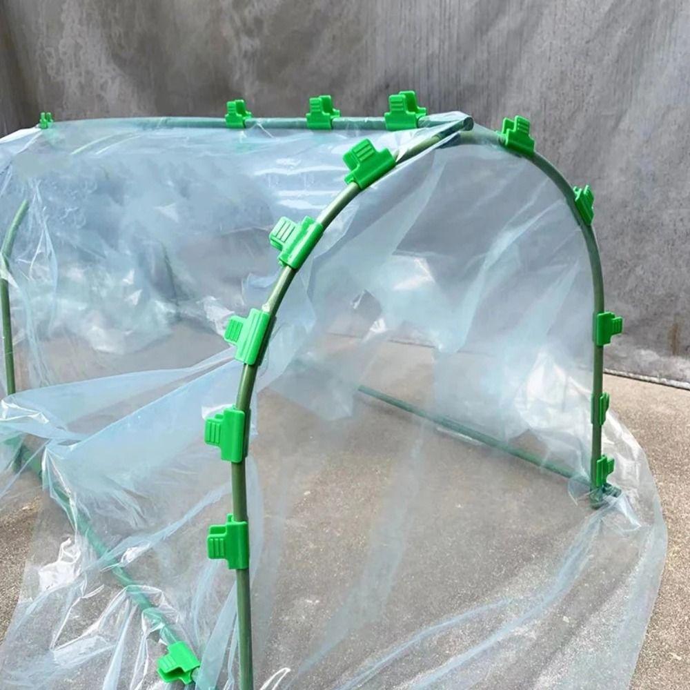 10Pcs Shading Frame Support Greenhouse Film Clamps Shed Row Cover Garden Tarpaulin Clamp