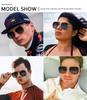 [SHEEN KELLY] Classic Retro Square Eyeglasses Sunglasses Metal Men's Sunglasses