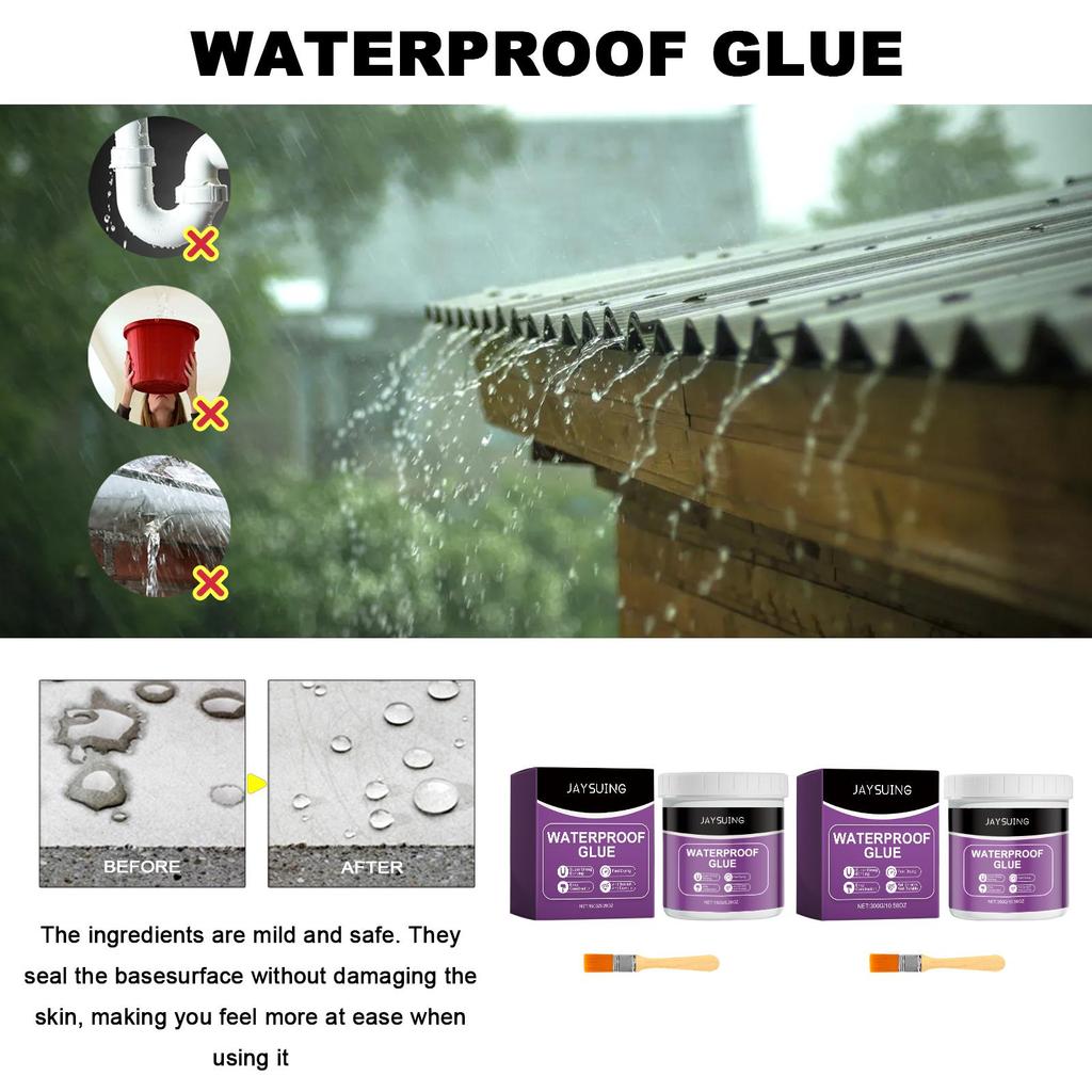 Jaysuing Waterproof Sealant for roof, bathroom, wall, floor gaps repair, multi-purpose sealant waterproof 150g/300g