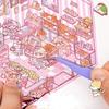 DIY Sticker Cartoon Children Playing House Cabin Scene Stacking Pasting Hand Account Gift for Kid Baby Student Game Toy