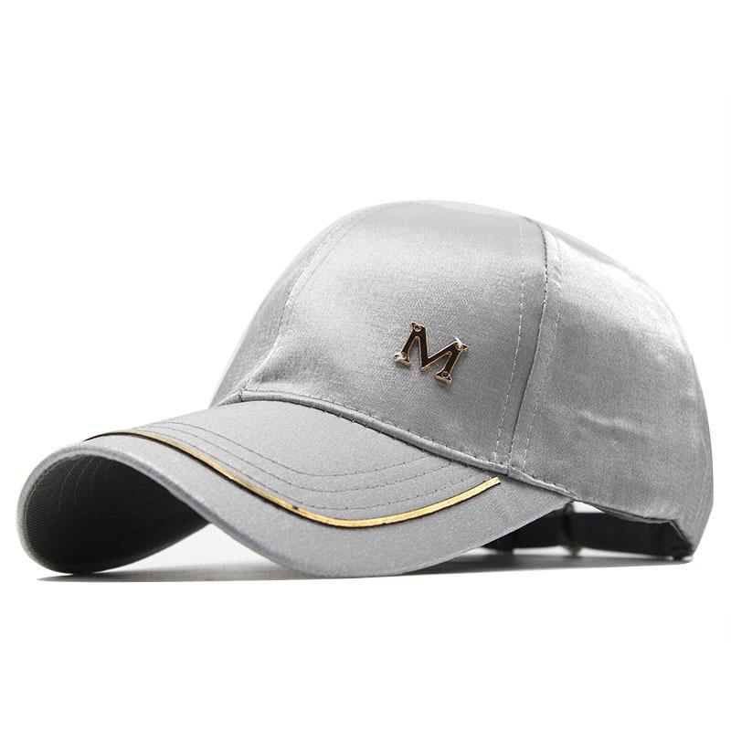 Hat Ladies Casual Versatile M Standard Mercerized Baseball Cap Spring Summer Visor Satin Cap Summer