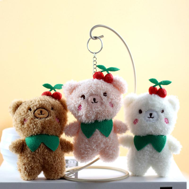 1Pcs Cute Little Bear Little Rabbit Plush Toy Cartoon Keychain Decorative Bag Pendant Children'S Gift