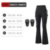 WOSAWE Women Motorcycle Pants High Waist Stretch Motocross Riding Tights with Removable Knee Pads Fitness Flared Leg Pant