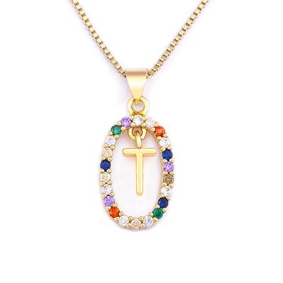 Nidin New Colorful 26 Letters A - Z Initial Alphabet Pendant Long Chain Necklace Jewelry Women Accessories Gift