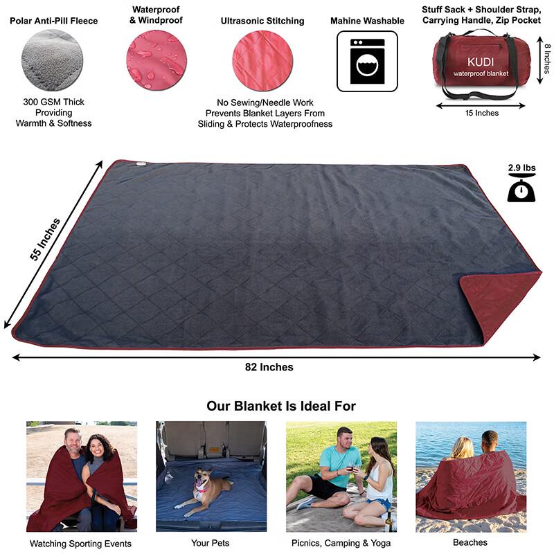 Waterproof Fleece Camping Blanket