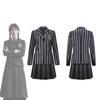 Halloween Wednesday Addams Role Playing Adult School Uniform Costume Set For Girls And Women