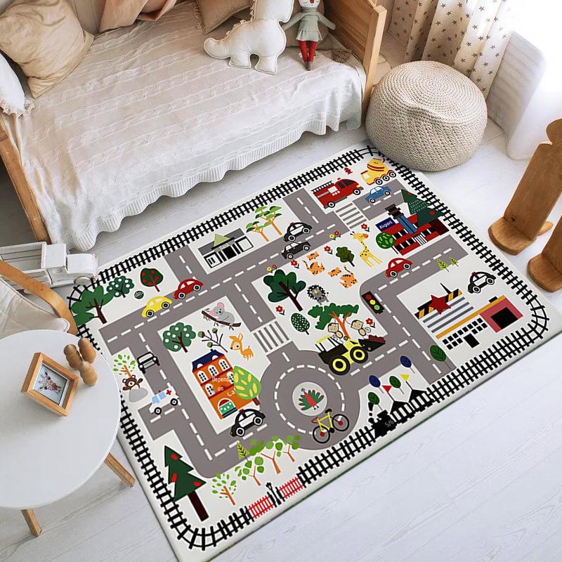 

Runway Toy Dream Mat — большой интерактивный игровой коврик для родителей и детей с конструктором-монстром и обучающим ковриком с изображением машинки. 40*60 cm - Sample