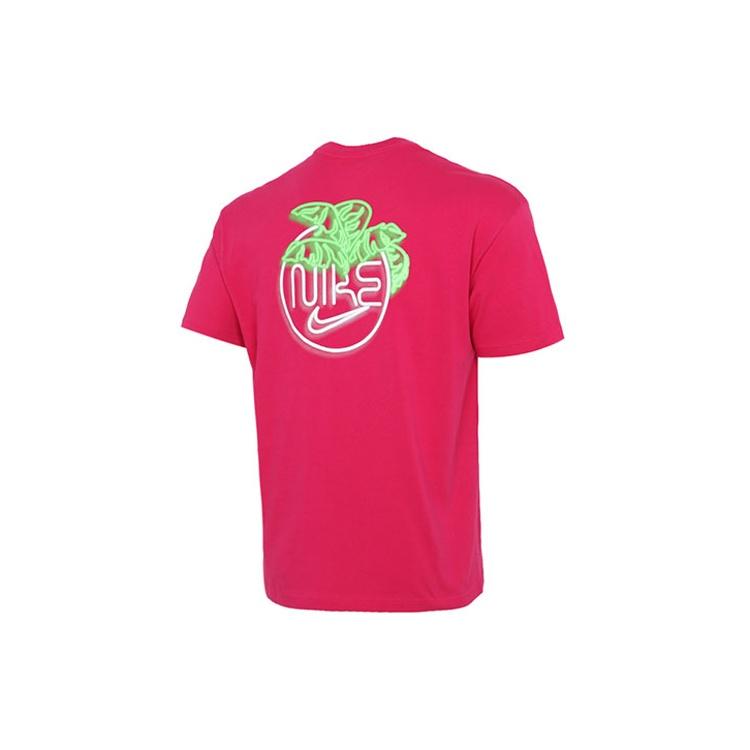 Nike Printing Logo Loose Breathable Sports Short Sleeve Red Men s DB5951-615 XL