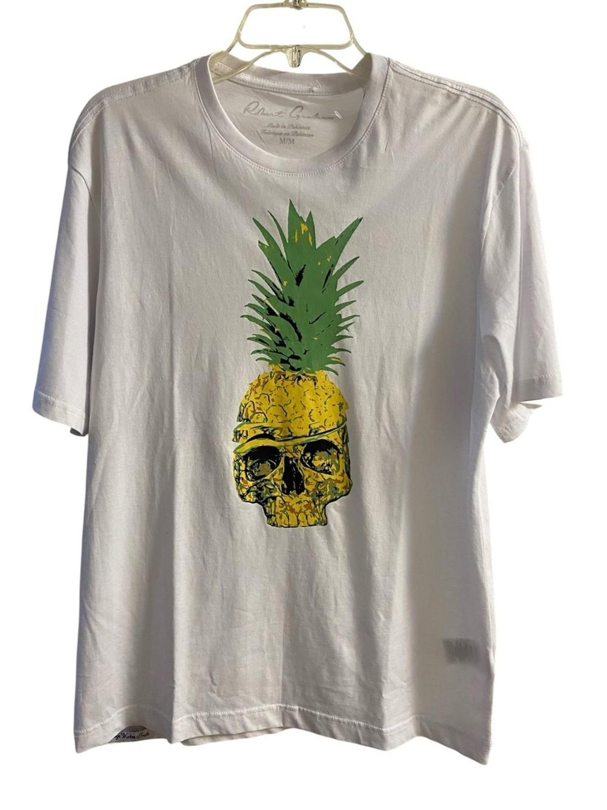 Robert Graham Skull Island White T shirt Cotton Men Medium NWT S