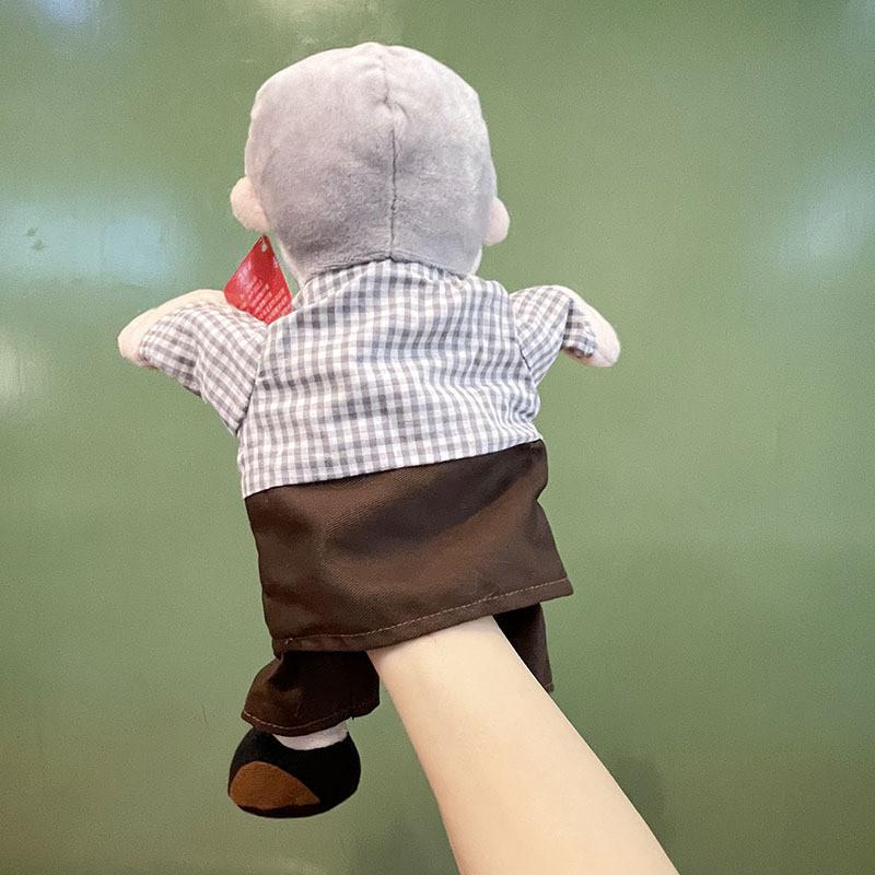 Grandpa Plush Hand Puppet Toy For Early Learning And Parent-child Interaction Characters Included)