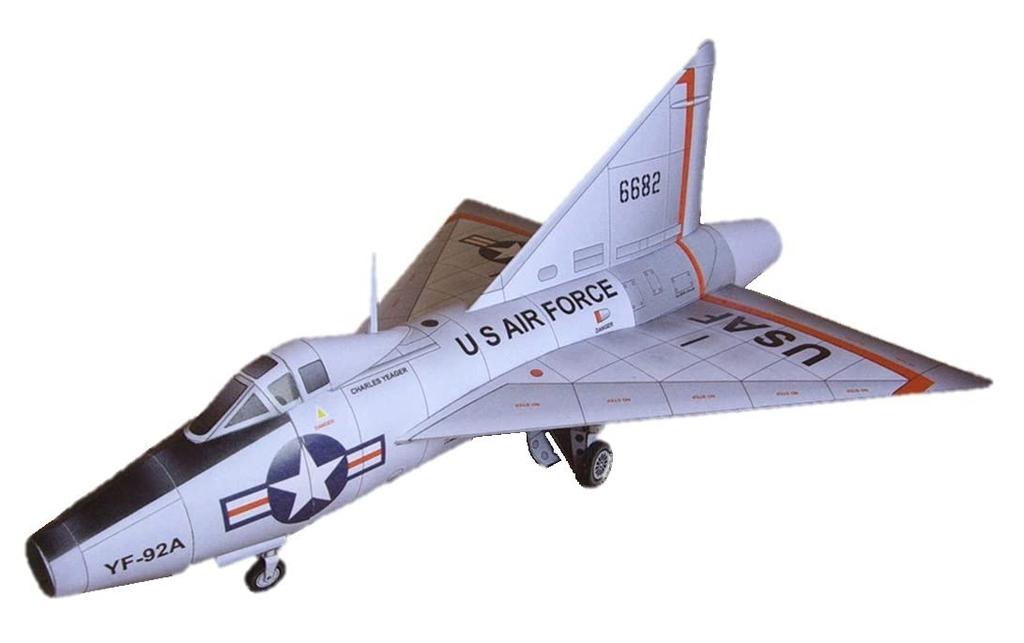 3D Assembly Model Papercraft Airplane Series (XF-92A 1/48 Scale)