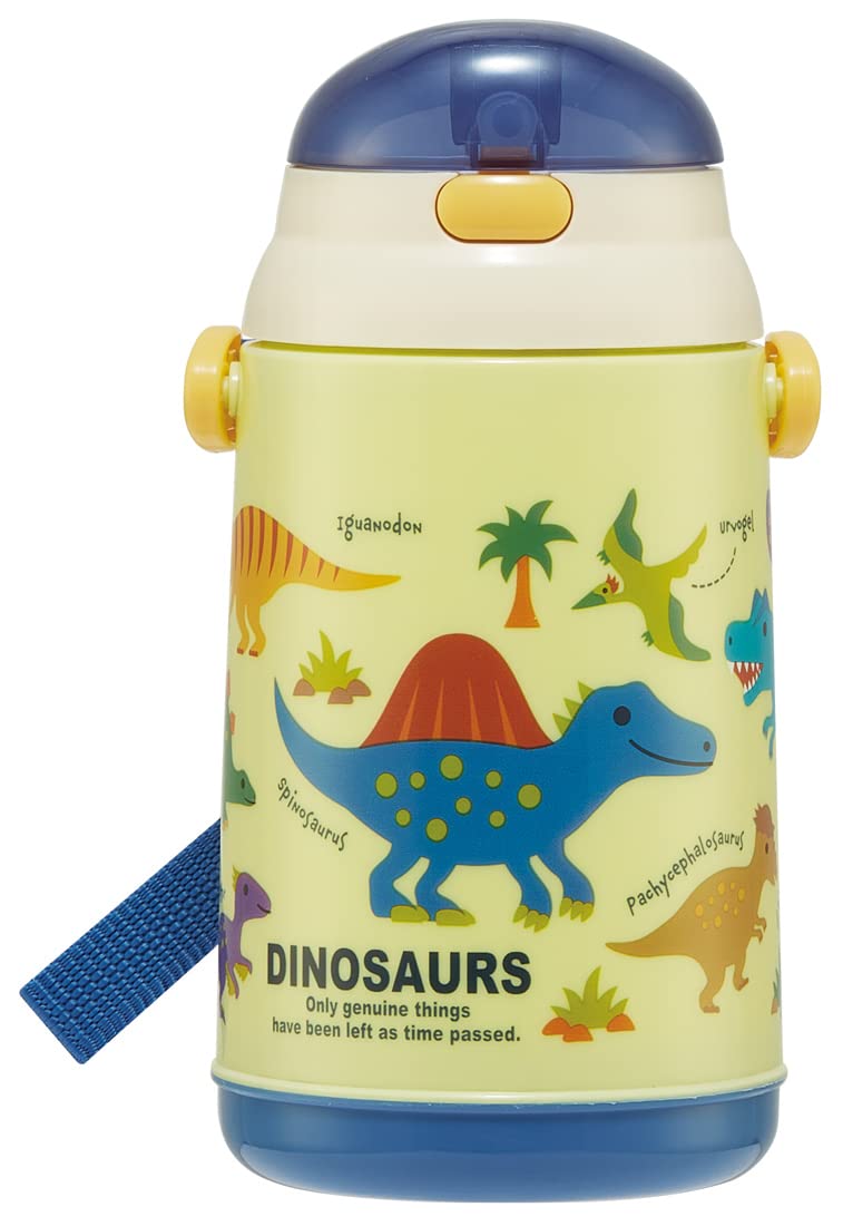 

Skater 400ml Push-to-Open Water Bottle with Straw, Dinosaur Design, SSH4C-A