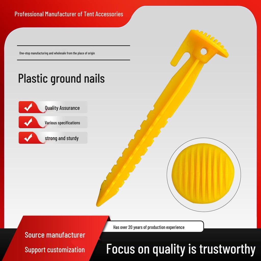 PP Plastic Tent Pegs - Tent Accessories for Beach and Tarp Ground