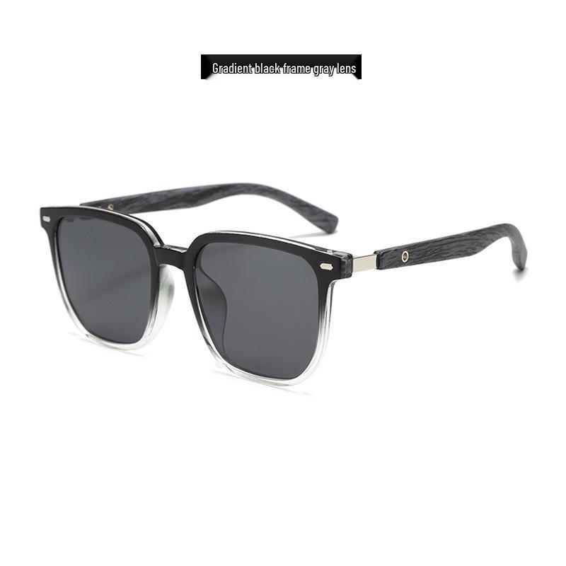 Avocado Green Polarized Women's Sunglasses with TR Frame & Wood Grain Legs - High-End Feel 2024