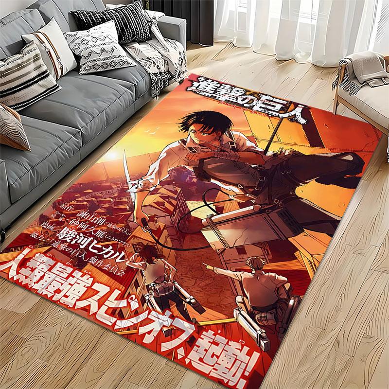 Attack on Titan Anime Carpet suitable as a non-slip mat for the living room or bedroom sofa