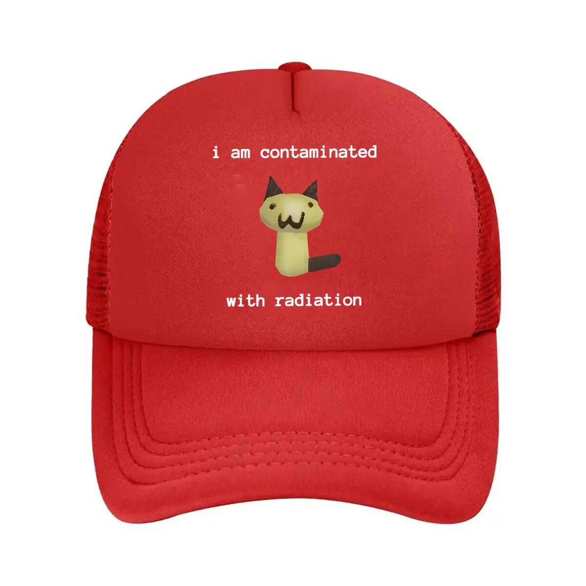 Radiation Cat Fun Meme Design Mesh Baseball Cap One Size