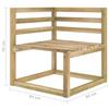 Garden 3-Seater Sofa, Green-Impregnated Pine Wood