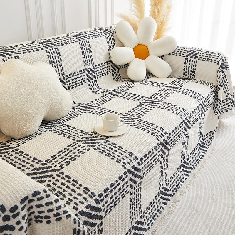 Chenille Sofa Towel Cover Cloth All-Inclusive Universal Four Seasons Universal Simple Sofa Cushion Cover Non-Slip Cover Blanket Anti-Scratching
