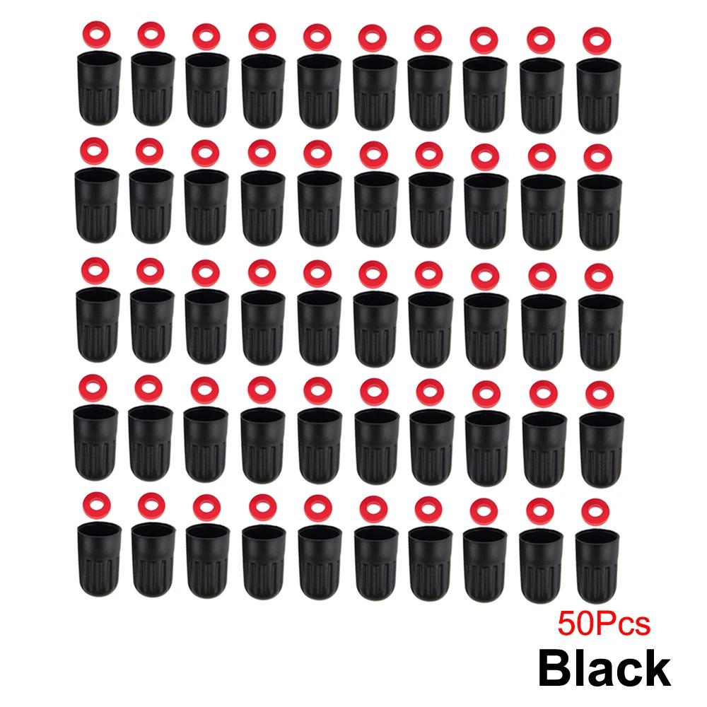 Black Plastic Tire Valve Stem Caps for TR20008 TPMS, Universal Tire Valve Long Caps for Car, Truck, SUV, Bike and Motorcycle