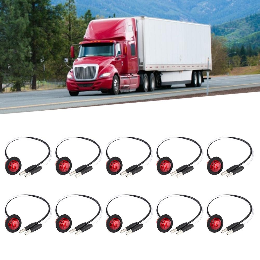 10pcs 3Celsius4in LED Side Marker Light Clearance Lamp with   Terminal 12V for Car Trailer Truck Yacht