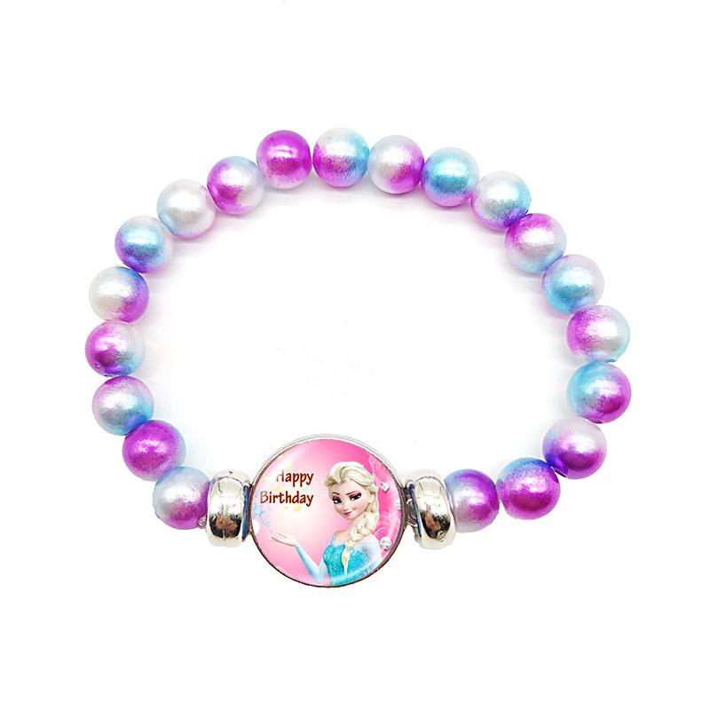 Frozen Princess Elsa Rainbow Beaded Retractable Children's Bracelet