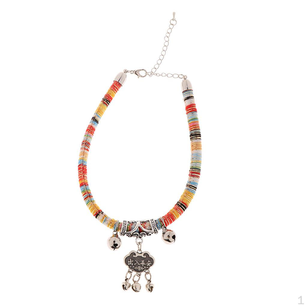 

Adjustable Ethnic Style Handmade Necklace for Small Pet dog Gift помаранчевий